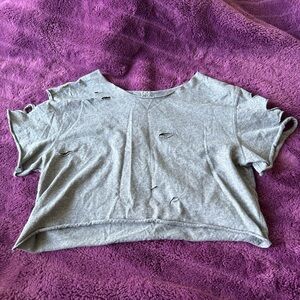 George Gray Distressed Crop Top
